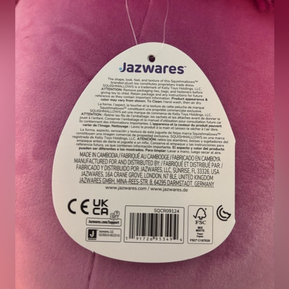 Squishmallows 16” Nanette Big Foot Plush Stuffed Animal - NWT - Picture 10 of 10